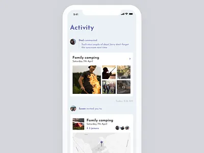 Daily UI Challenge #47 Activity Feed activity daily feed images photo sharing social