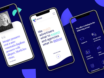 EdenYale site agency desktop marketing marketing agency mobile shapes ui ux