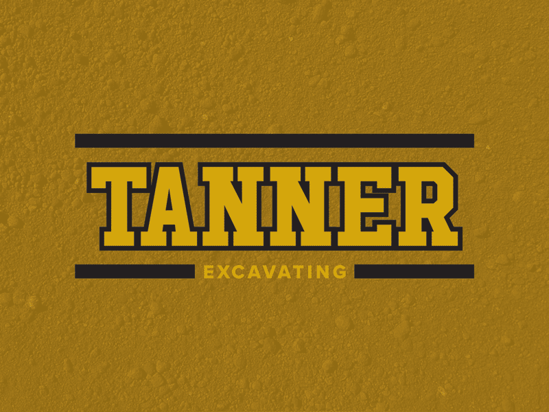 Tanner Excavating branding excavating logo