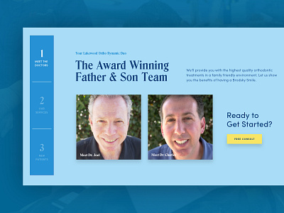 Brodsky Orthodontist blue cta orthodontist ui ux website