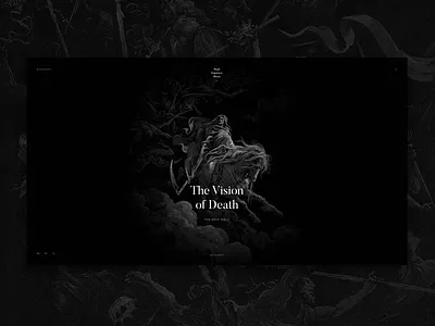 Gustave Dore artwork black clean dark digital dore gustave illustration promo typography uxui web