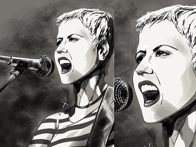 Dolores O'Riordan dolores oriordan illustration illustrator index finger sketch portrait sketch the cranberries