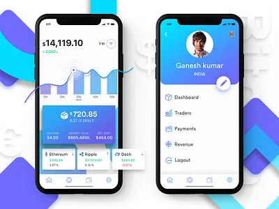Cryptocurrency Wallet block chain blockchain coin cryptocurrency currency etherem exchnage filter finance gadget graphic iot iphone x market money profile profiles trade trading transaction