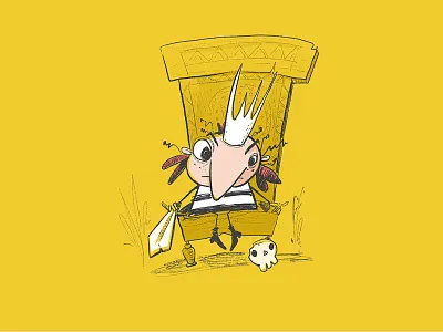 To be a queen character cute doodle fan queen