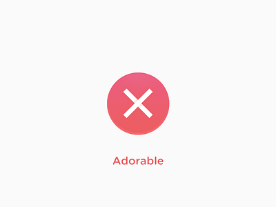 Adorable icon failed icon pink