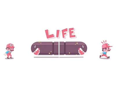 Life 2d character cute game illustration mario nintendo