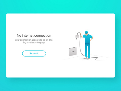 No Internet Connection - Illustration empty gradient illustration no internet nurse plug refresh sketch surgeon ui ux