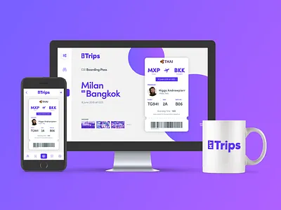 // My Trips // app challenge desktop flight tickets mobile app travel web