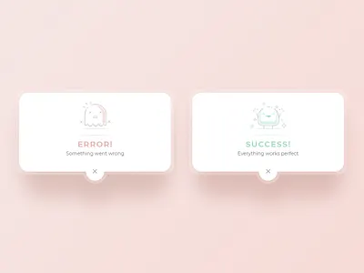 Flash Message (Success/Error) dailyui design error flash message gradient success ui