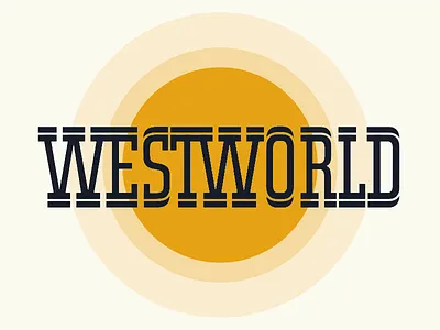 Westworld lettering playbill slab serif western westworld