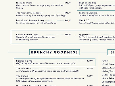 Stella Brunch layout menu menu design