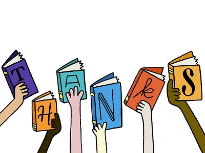 Thanks Books books hand lettering handlettering illustration lettering