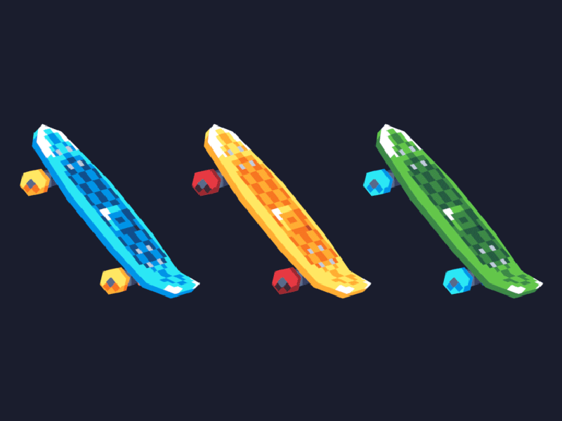 Retro Penny Skateboards low poly lowpoly penny pixel art pixels skateboard