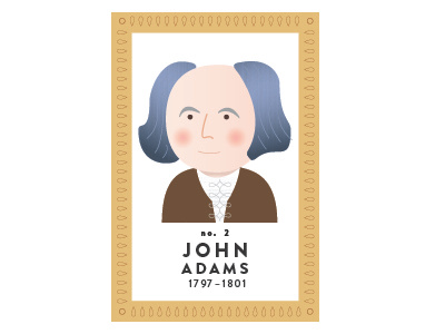 President John Adams digital illustration