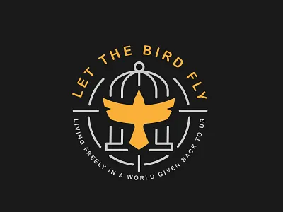 LTBF - podcast branding 1517 album art bird branding cage caged bird christian faith fly free logo minimal podcast podcast art theology