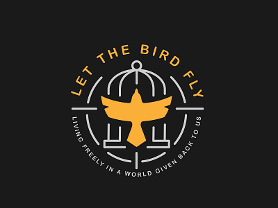 LTBF - podcast branding 1517 album art bird branding cage caged bird christian faith fly free logo minimal podcast podcast art theology