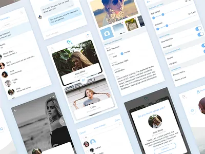 MiLeage App app application card dating ios match messages profile settings swipe tinder tinderlike