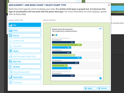 Chart Editor UI chart dashboard data dataviz interaction interface popup settings ui ux