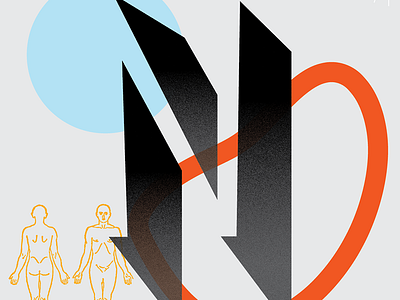 N 36 days of type collage colorful cutout dropcap lettering modern type typography