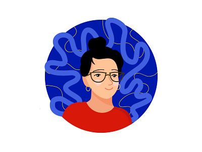 Hello Dribbble! debut illustration portrait