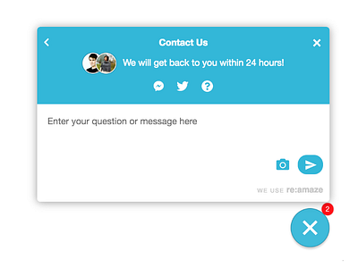 New Re:amaze Shoutbox chat live chat modal saas shoutbox ui webapp