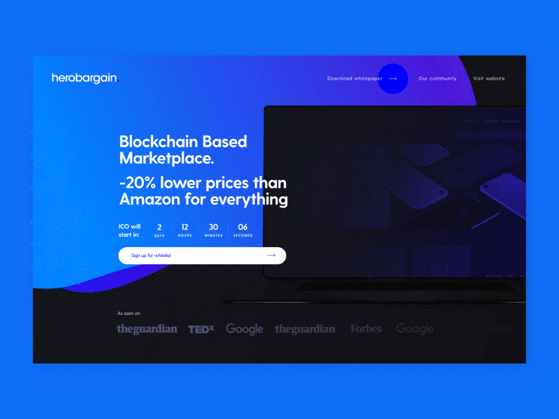 ICO Landing Page Animation animation blockchain branding crypto design gif icon identity illustration interaction interactions landing typography ui ux vector web website