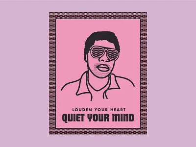 Curtis Harding atlanta curtis harding halftone illustration poster silkscreen soul