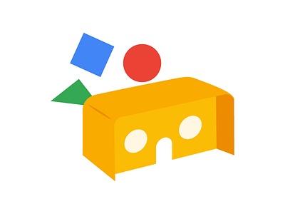 VR Illustration cardboard illustration shapes virtual reality vr