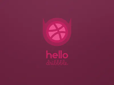 Hello Dribbble! debut first shot greetings hello introducing logo logo design