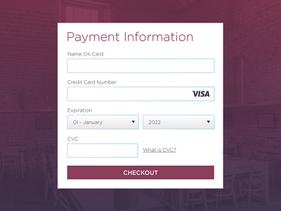 Credit Card Checkout 002 dailyui