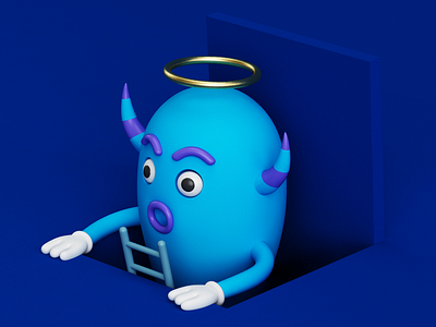 Think outside the box 3d 4d character creature design digitalart illustration monster render