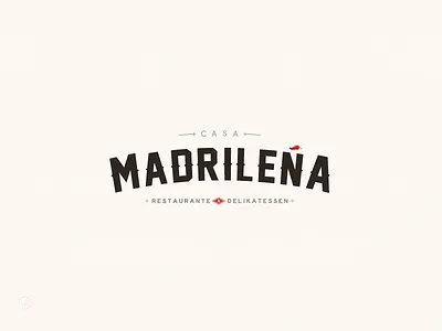 Casa Madrileña gastronomy lettering logotype restaurant spanish