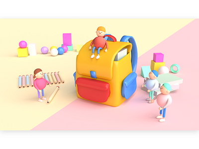 back to school 3d cute design miniature toy