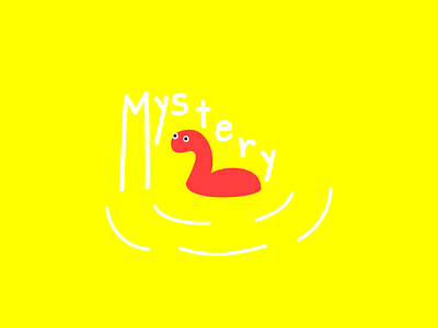 Mystery Monster childish colorful illustration loch ness monster monster mystery nessie