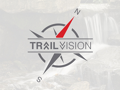 Trail Vision Logo compass hike logo navigation type