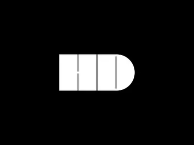 H D Logo d geometric h lettering logo minimalism