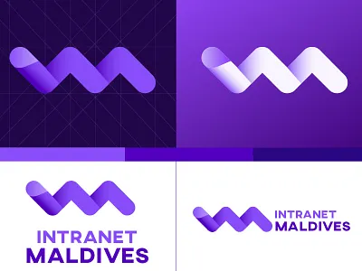 Intranet logo advertising branding design grid identity illustration logo logo design marketing monogram. gradient vector visual identity