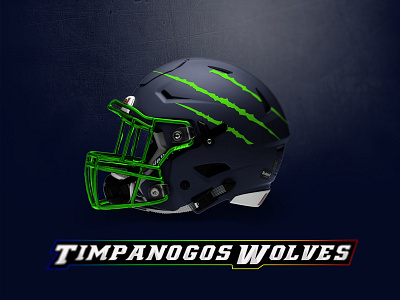 Football Helmet Concept apparel branding concept football helmet sport sports wolves