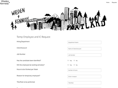 HR Request Form boring data forms
