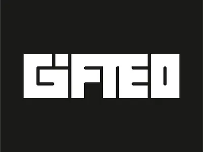 GIFTED blended block text gifted logotype type