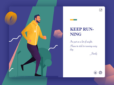 Keep running illustrations ui web