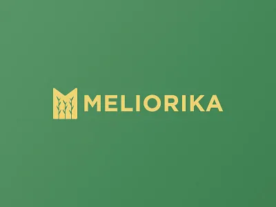 Meliorika agriculture agro corn farming growth logo m melioration wheat