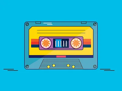 Vintage Cassette Tape abstract app branding clean graphic design illustration ui ux web