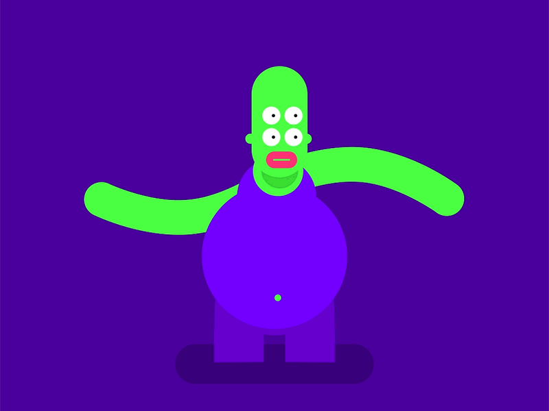 alien monster on board alien board creature doodle draw illustration monster motion sketch