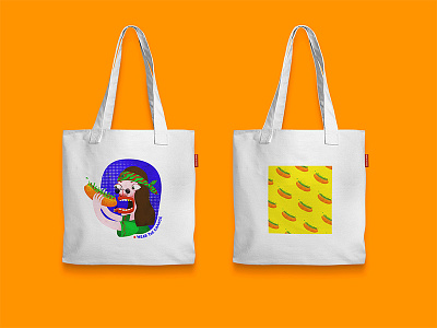 C&A x Hotdoger bag illustration pattern vi