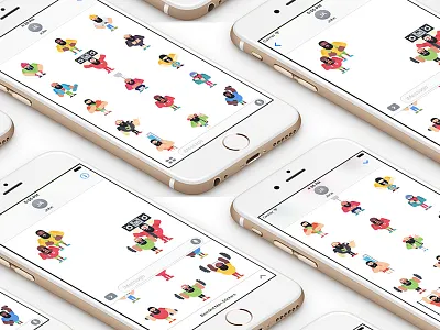 Bearded Men sticker pack icons imessage iphone sticker pack