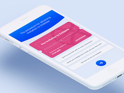 One invitation to Dribbble app competition design draft dribbble giveaway invitation invite invites ui