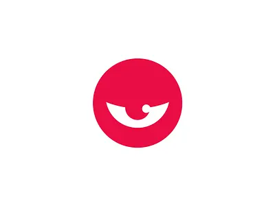 Abnormal abnormal blink branding design eye identity logo minimal monster red