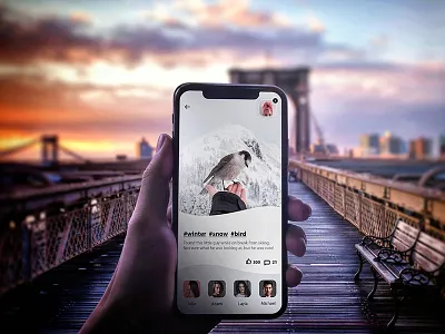 Social App Concept concept cool hand iphone mobile app social app uiux
