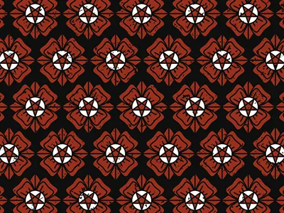 Evil Pattern art devil evil flower icon illustration pattern pentagram red rose tattoo